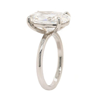 Platinum Oval Diamond Solitaire Engagement Ring