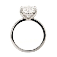 Platinum Oval Diamond Solitaire Engagement Ring