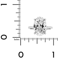 Platinum Oval Diamond Solitaire Engagement Ring