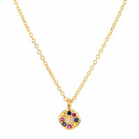 Adel Chefridi 18K Yellow Gold Multi Sapphire Star Pendant Necklace
