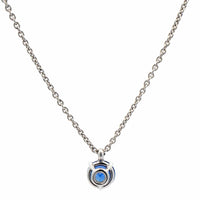 18K White Gold Blue Sapphire Necklace