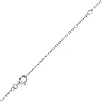14K White Gold 5 Stone Blue Sapphire Quatrefoil Motif Necklace