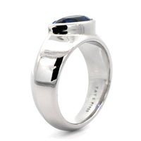 Platinum Pear Shaped Blue Sapphire Ring