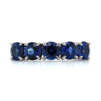Platinum Sapphire 5 Stone Band