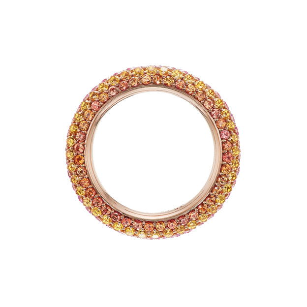 18K Rose Gold Ombre Sapphire Puffy Band