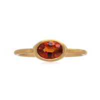 14K Yellow Gold Sapphire Bezel Set Ring