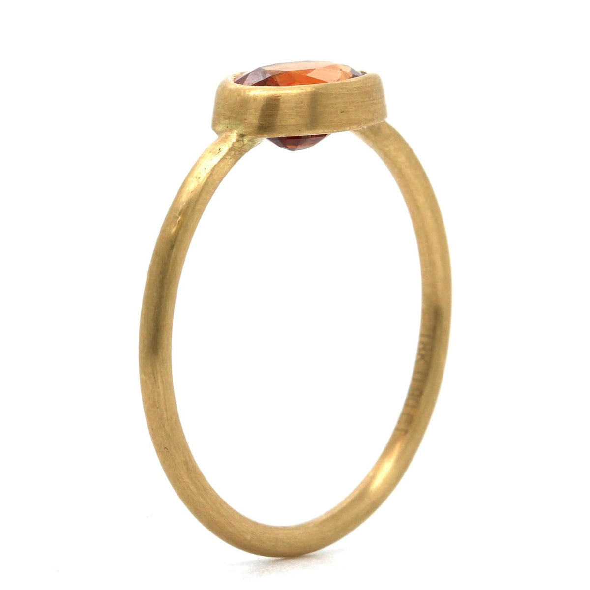 14K Yellow Gold Sapphire Bezel Set Ring