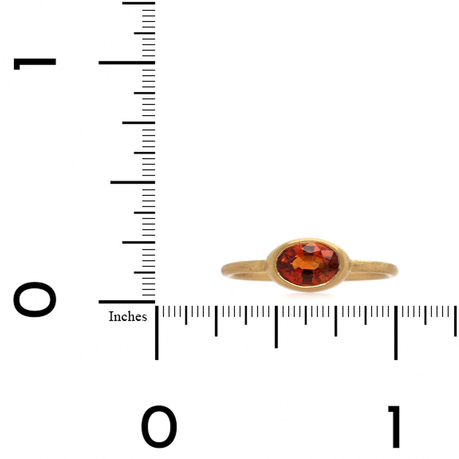 14K Yellow Gold Sapphire Bezel Set Ring