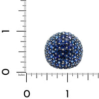 Eclat Jewels 18K White Gold Sapphire Bombe Ring