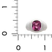 18K White Gold Oval Transparent Pink Sapphire Ring