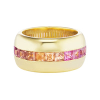 Emily P. Wheeler 18K Yellow Gold Ombre Sapphire Sunset Ring