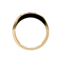 14K Yellow Gold Channel Set Rainbow Sapphire Band