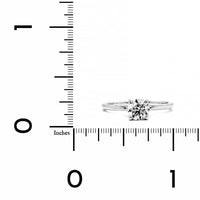 18K White Gold Diamond Hidden Halo Engagement Ring