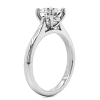 Platinum Round Diamond Solitaire Engagement Ring