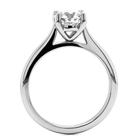 Platinum Round Diamond Solitaire Engagement Ring