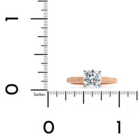18K Rose Gold Round Diamond Solitaire Engagement Ring