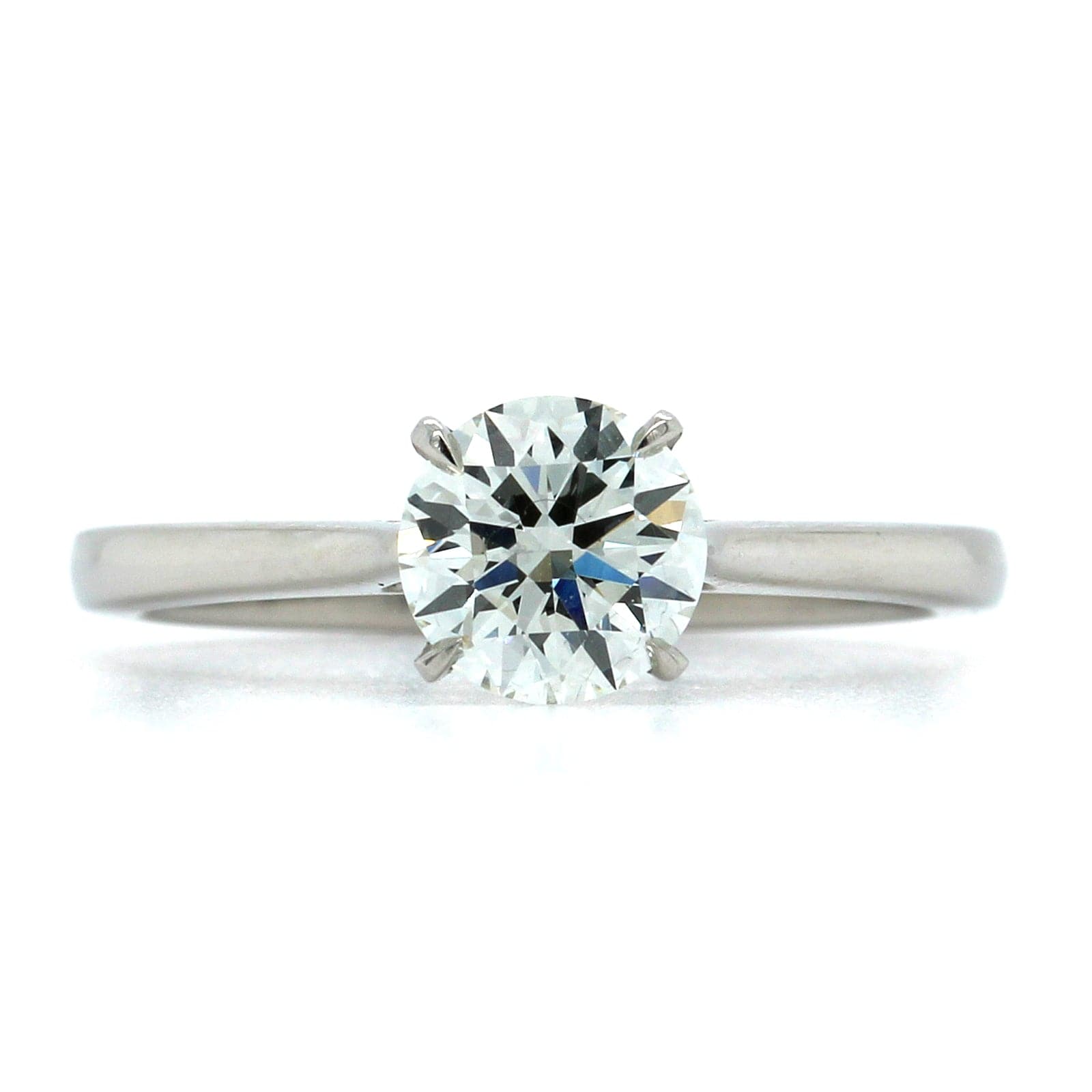 Platinum Round Diamond Solitaire Engagement Ring