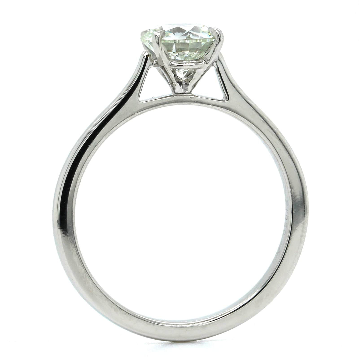 Platinum Round Diamond Solitaire Engagement Ring