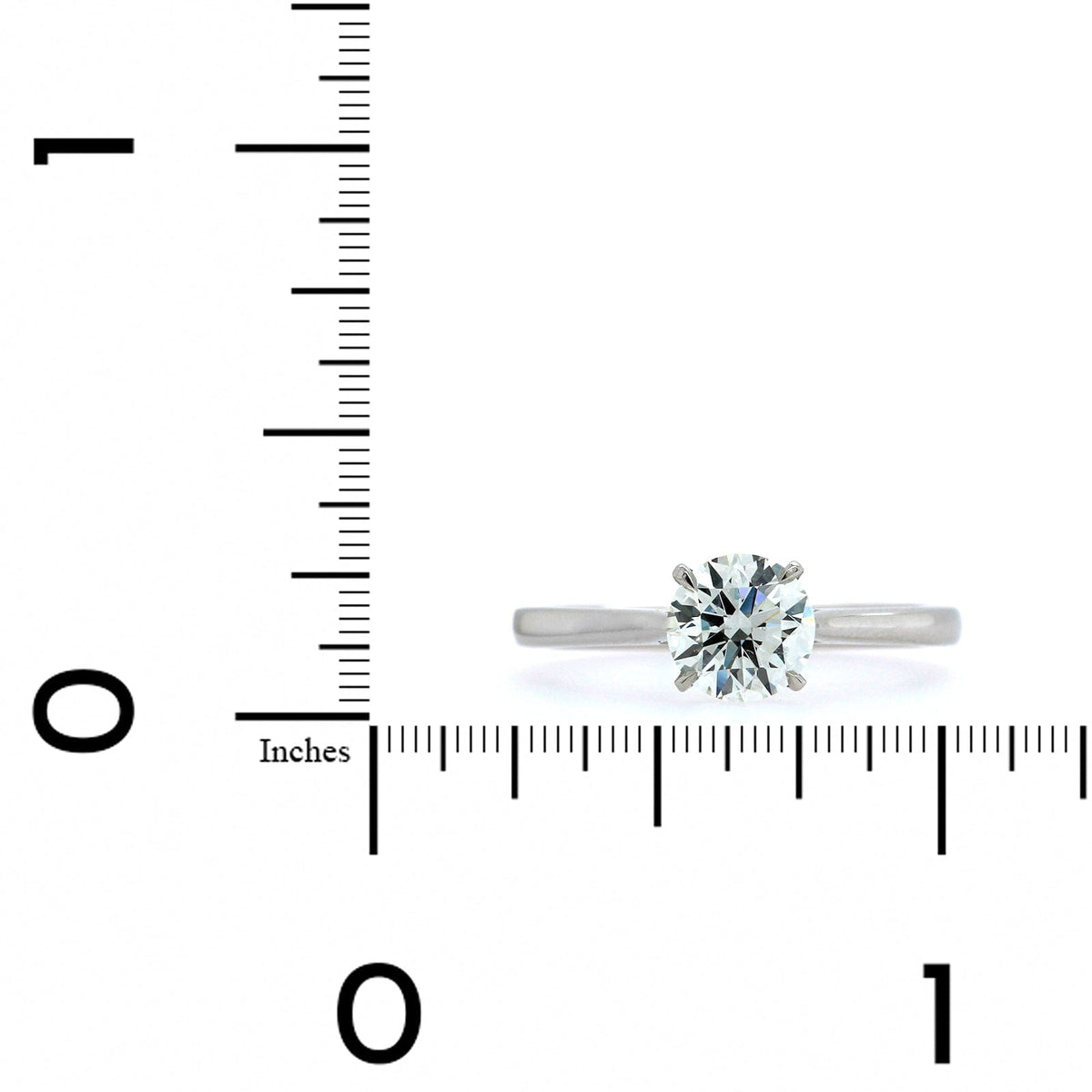 Platinum Round Diamond Solitaire Engagement Ring