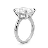 Platinum Radiant Cut Diamond Cathedral Engagement Ring