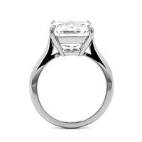 Platinum Radiant Cut Diamond Cathedral Engagement Ring