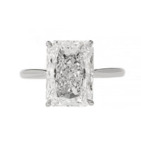 Platinum Radiant Cut Diamond Cathedral Engagement Ring