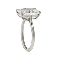 Platinum Radiant Cut Diamond Cathedral Engagement Ring