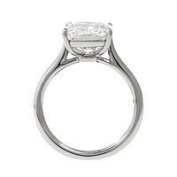 Platinum Radiant Cut Diamond Cathedral Engagement Ring