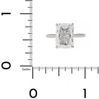 Platinum Radiant Cut Diamond Cathedral Engagement Ring