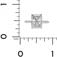 Platinum Radiant Cut Diamond Cathedral Engagement Ring