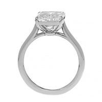 Platinum Radiant Cut Diamond Cathedral Engagement Ring