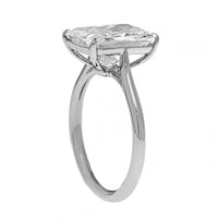 Platinum Radiant Cut Diamond Cathedral Engagement Ring