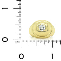 18K Yellow Gold Scalloped Diamond Ring