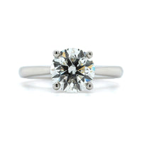 Platinum Round Diamond Solitaire Engagement Ring