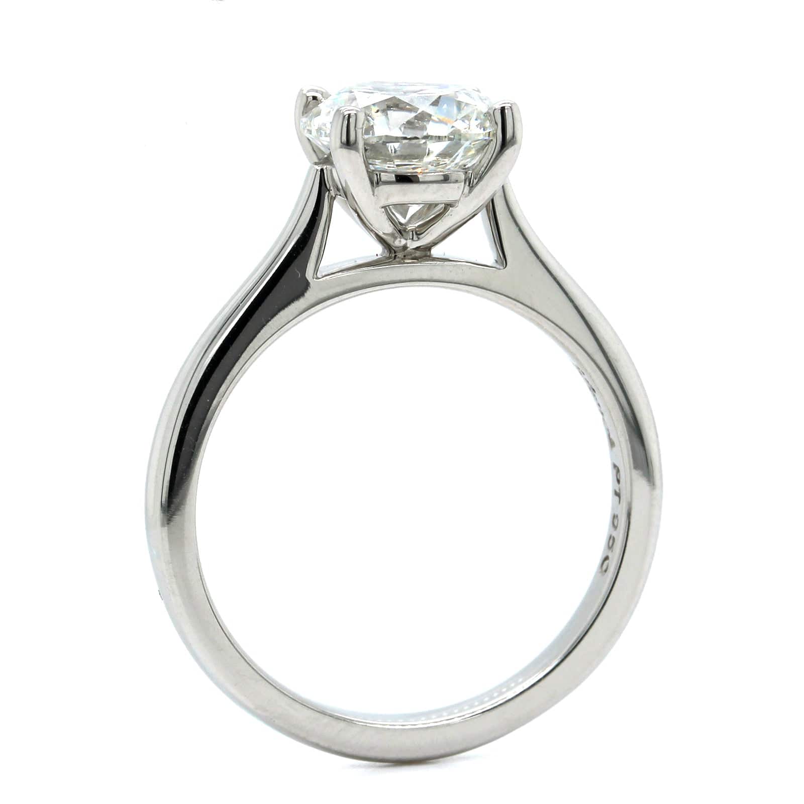 Platinum Round Diamond Solitaire Engagement Ring