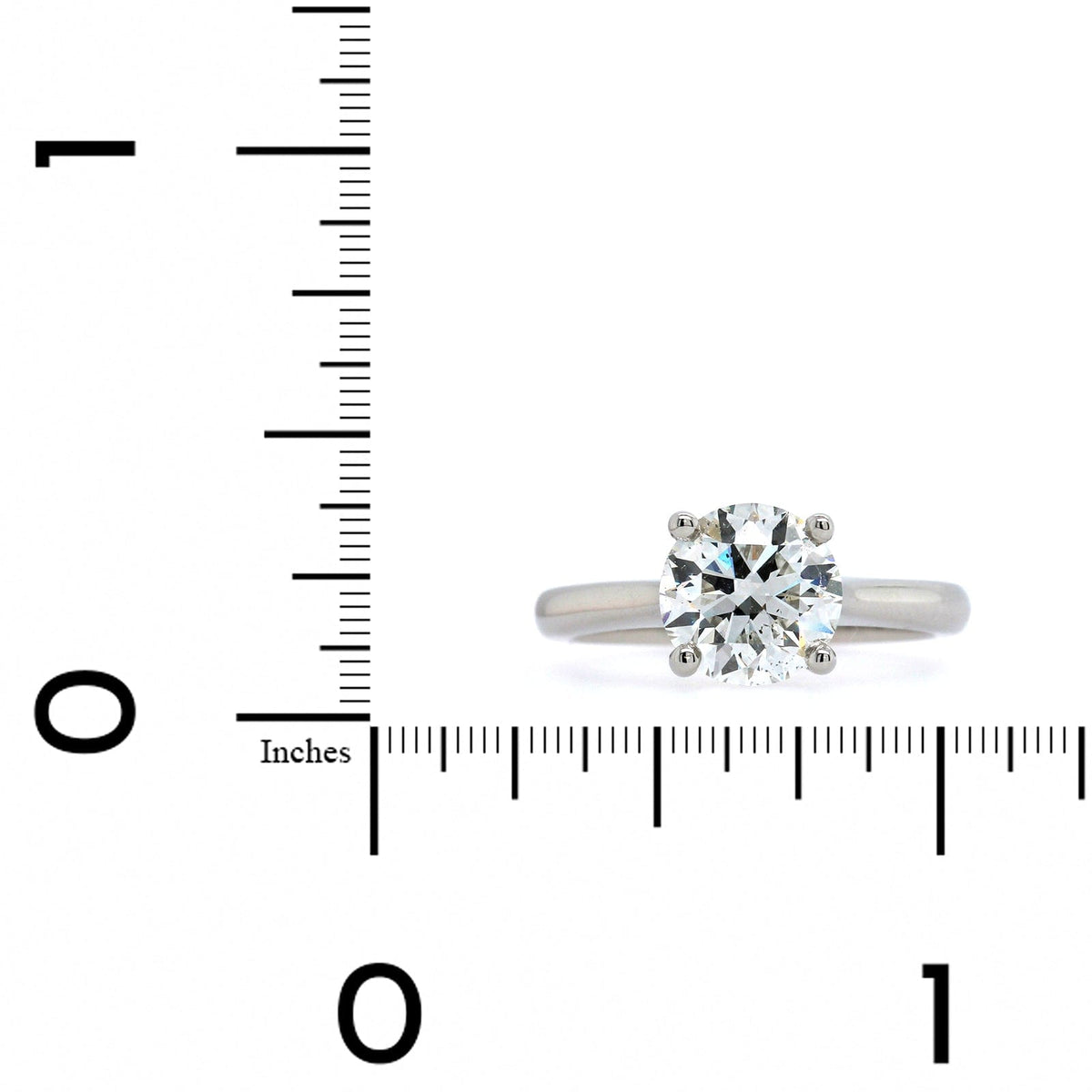 Platinum Round Diamond Solitaire Engagement Ring
