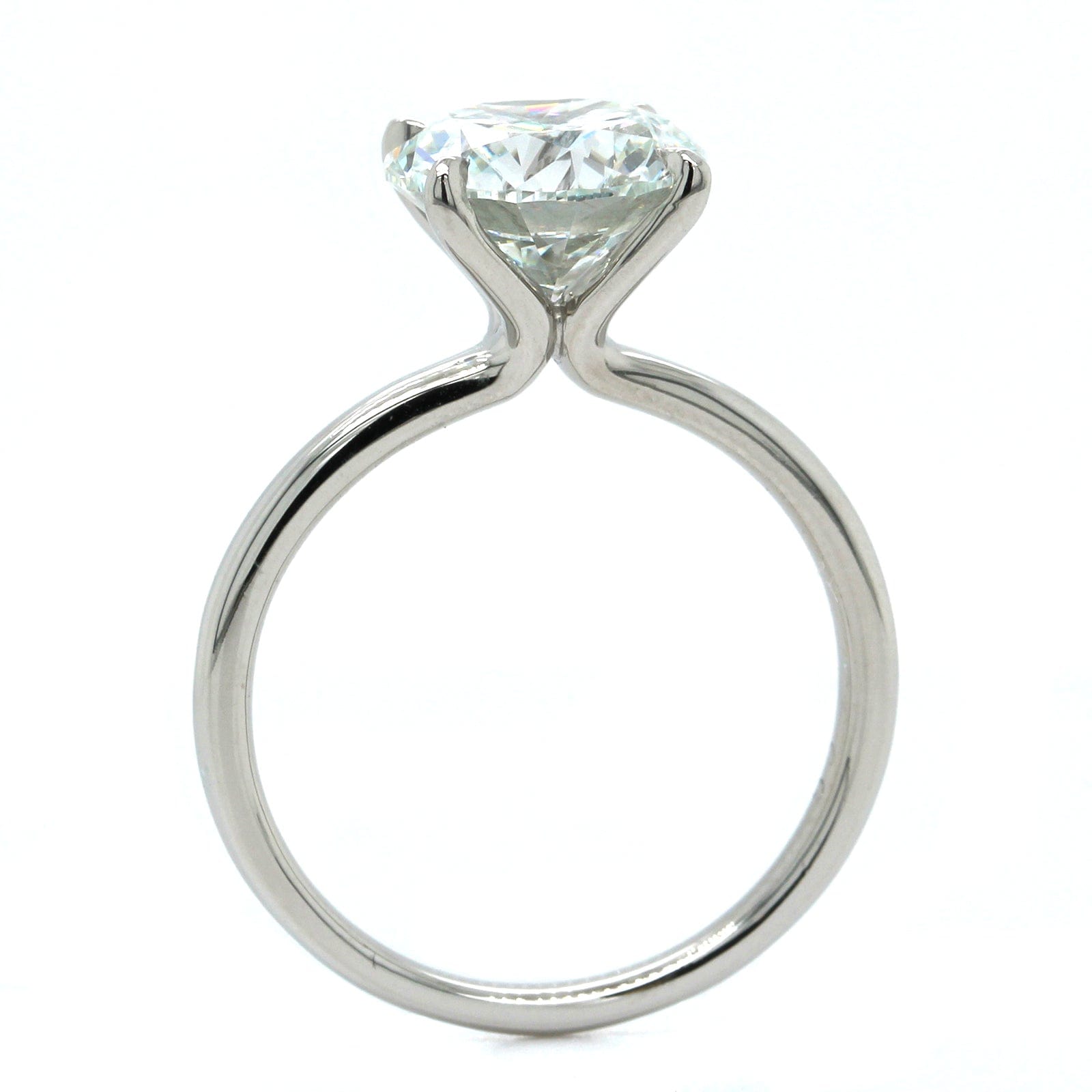 Platinum Round Diamond Solitaire Engagement Ring