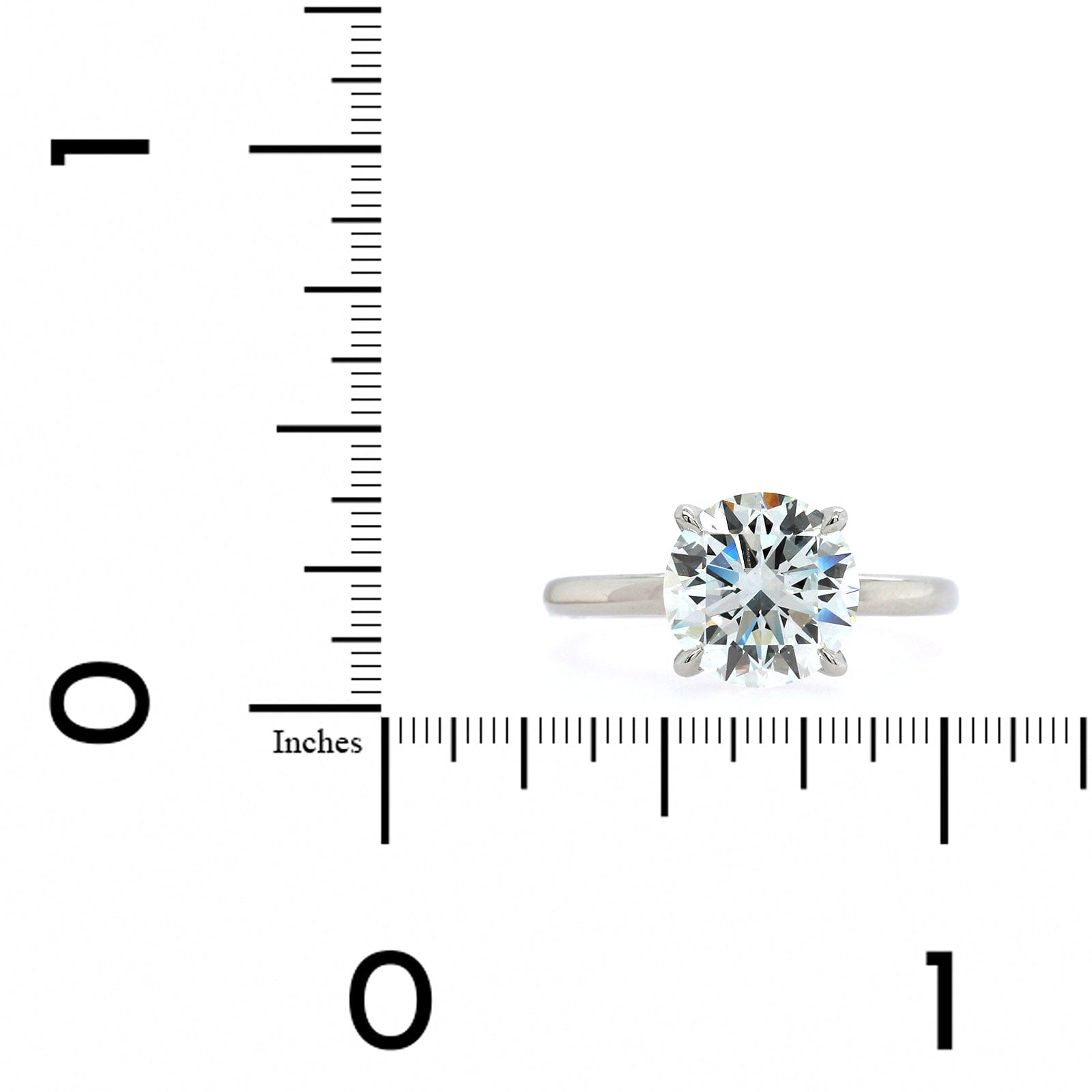 Platinum Round Diamond Solitaire Engagement Ring