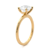 18K Yellow Gold Round Diamond Solitaire Engagement Ring