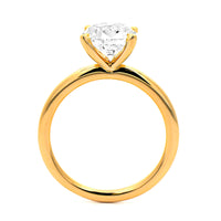 18K Yellow Gold Round Diamond Solitaire Engagement Ring