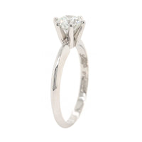 Platinum Round Diamond Solitaire Engagement Ring