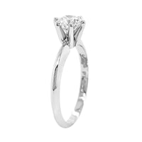 Platinum Round Diamond Solitaire Engagement Ring