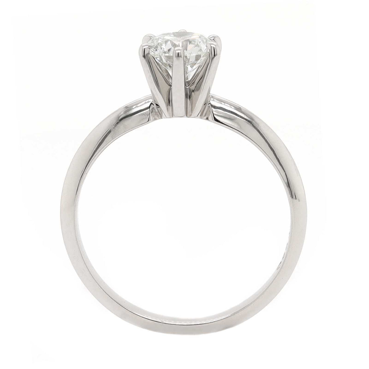 Platinum Round Diamond Solitaire Engagement Ring