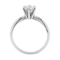 Platinum Round Diamond Solitaire Engagement Ring