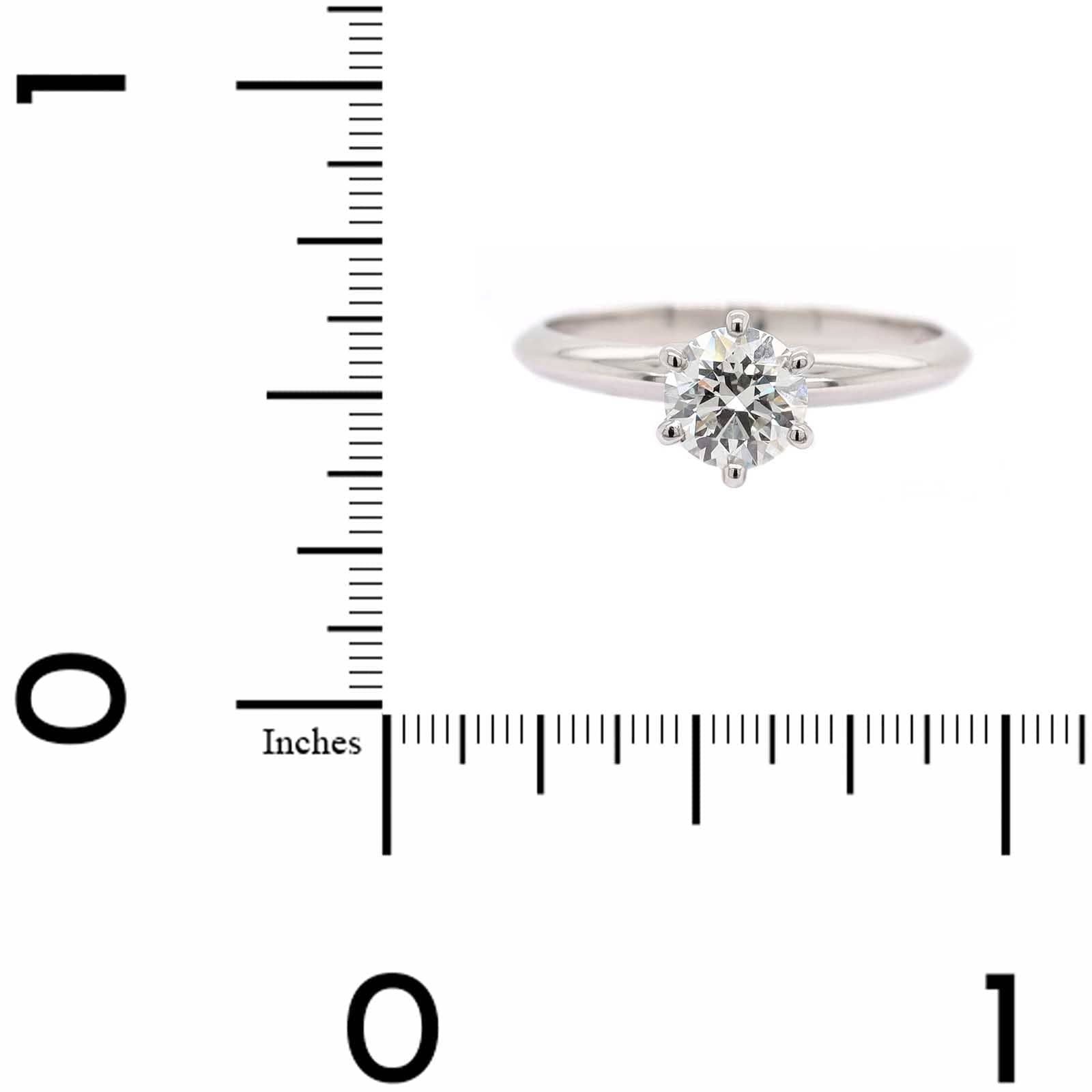 Platinum Round Diamond Solitaire Engagement Ring