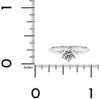 Platinum Round Diamond Solitaire Engagement Ring