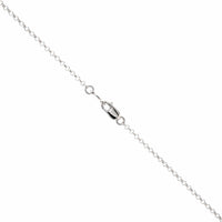 Sterling Silver Oval Diamond Locket Necklace