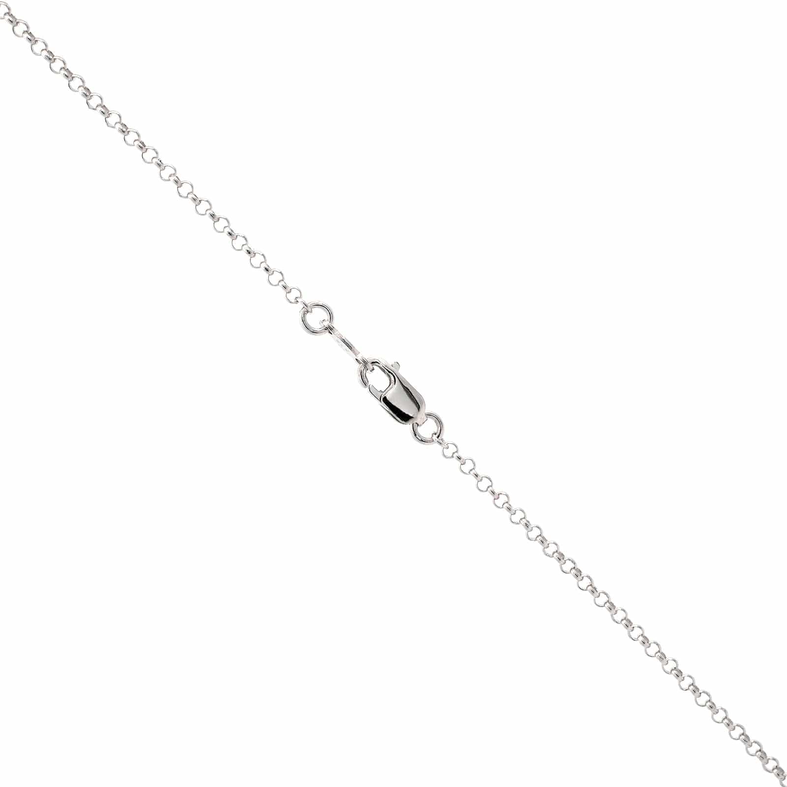 Sterling Silver Oval Diamond Locket Necklace