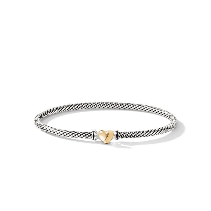 Cable Collectibles Heart Bracelet with Gold
