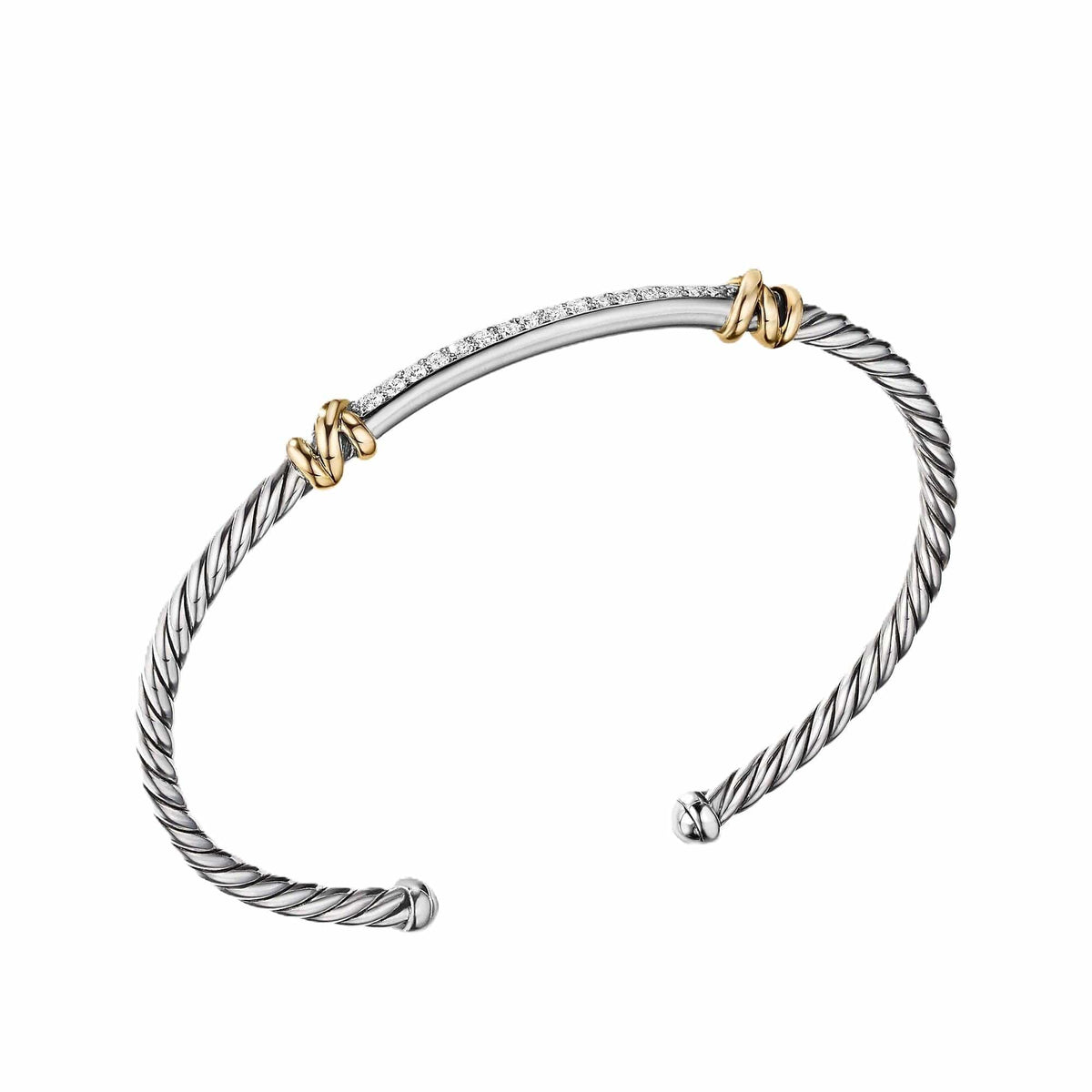Petite Helena Two Station Wrap Bracelet with 18K Yellow Gold with Diamonds